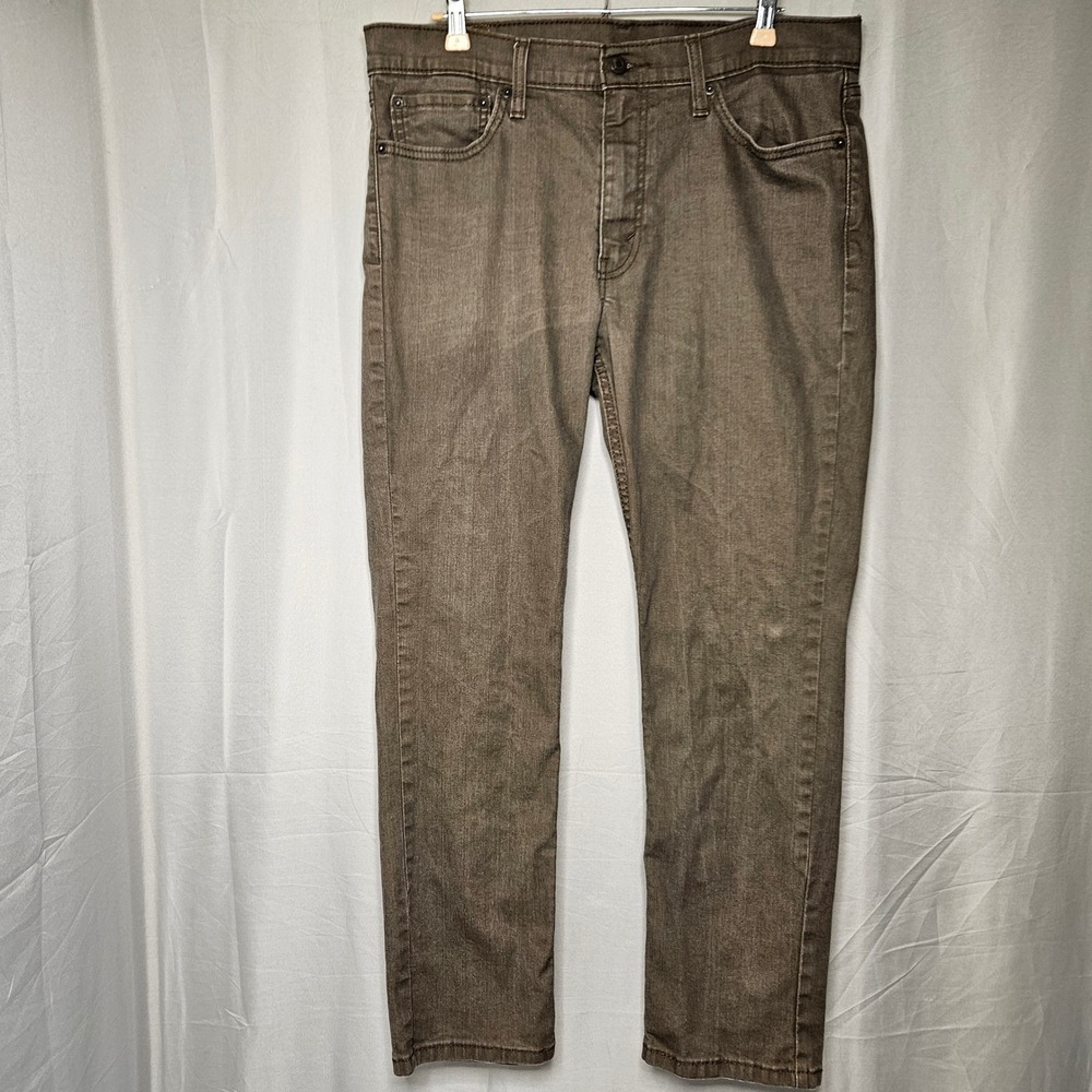 Levi's 511 Slim Fit Jeans Mens 36x30 Olive Green Stretch Denim 04511-2273
